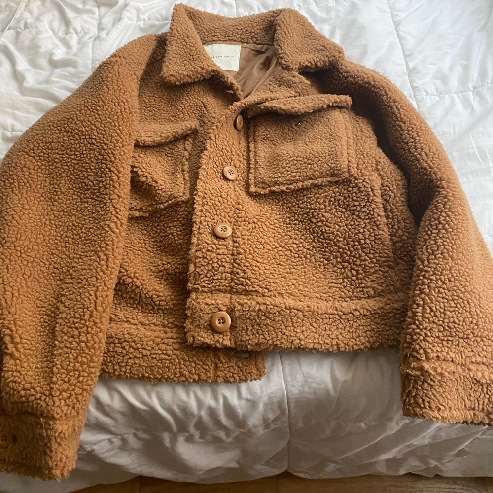 american eagle fuzzy jacket